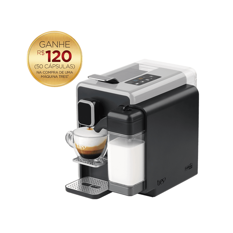 Cafeteira Espresso Barista Prata Automática + 120 Cápsulas