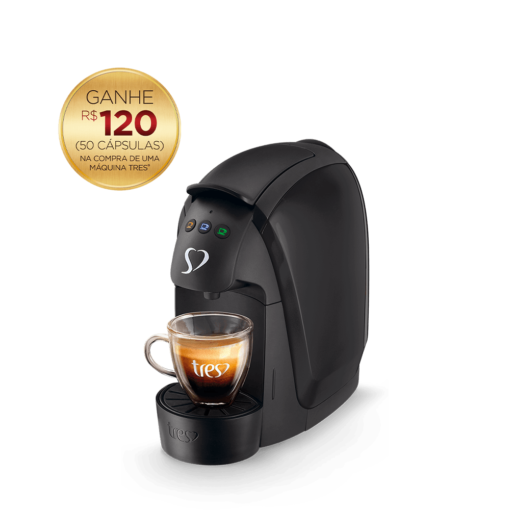 Cafeteira Espresso Luna + 120 Cápsulas – TRES 3 Corações