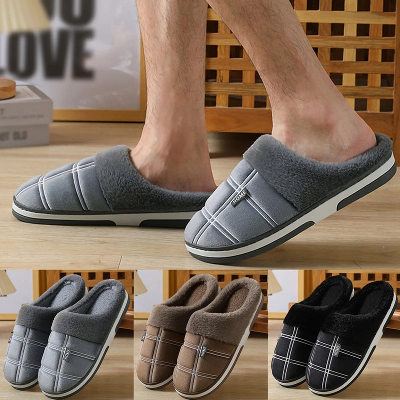 Chinelo Pantufa Casual Masculino Xadrez Confortável