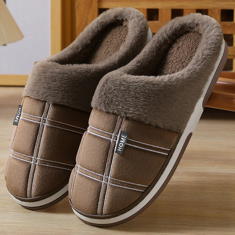 Chinelo Pantufa Casual Masculino Xadrez Confortável