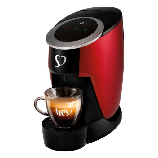 Cafeteira Espresso Touch Vermelha Automática + 120 Cápsulas