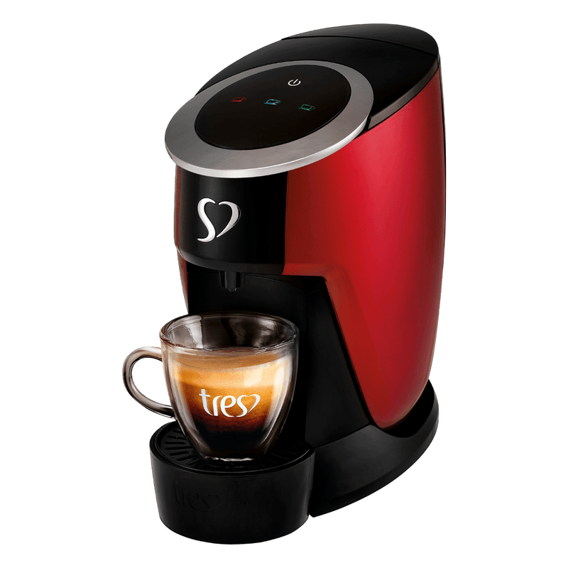 Cafeteira Espresso Touch Vermelha Automática + 120 Cápsulas