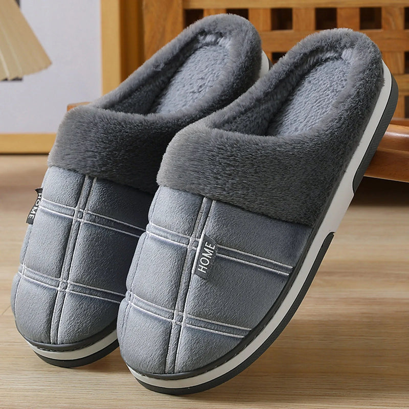 Chinelo Pantufa Casual Masculino Xadrez Confortável