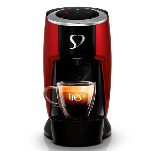 Cafeteira Espresso Touch Vermelha Automática + 120 Cápsulas