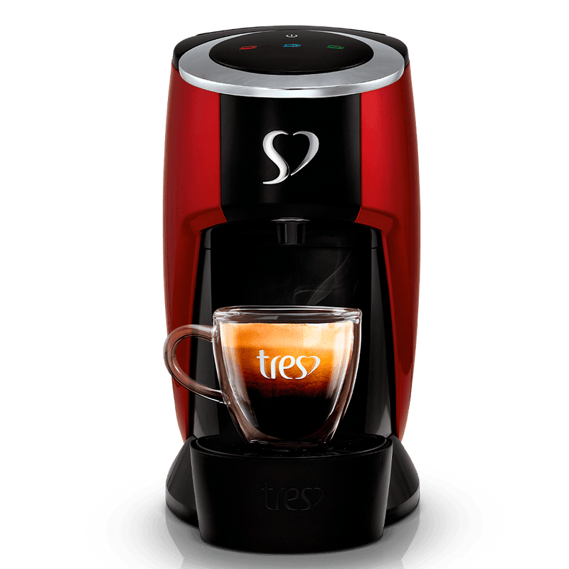 Cafeteira Espresso Touch Vermelha Automática + 120 Cápsulas